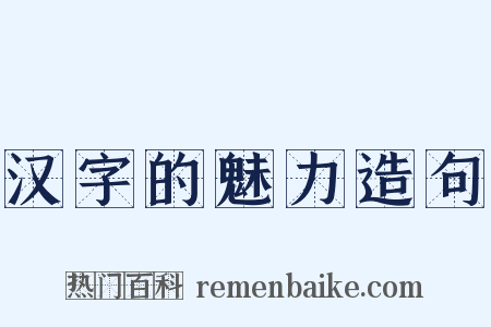 汉字的魅力造句是什么意思的图片